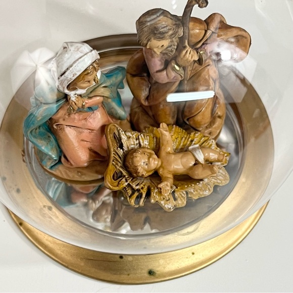 Fontanini Blown Glass Ornament Holy Family 56187 Nativity 1995 7" Tree Design - Picture 3 of 16